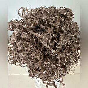 Ladies Women’s Child’s Spiral Curly Bun Cover Ash Blonde Hairpiece Wig